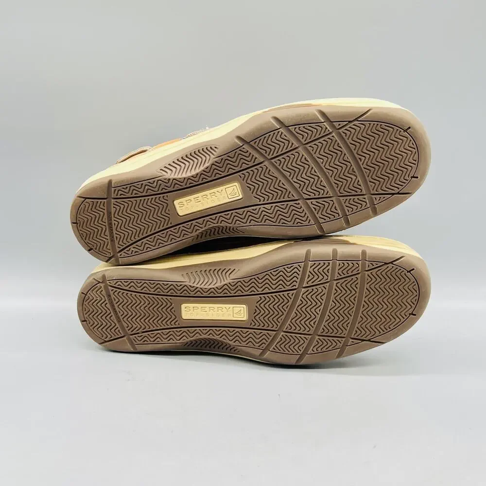 Sperry Shoes Mens 7.5 Brown Leather Top Sider Boat Deck Moc Toe Casual Comfort